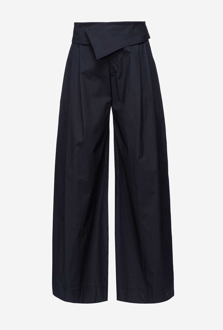 Women's Pinko Reimagine Wide-leg Pants Navy Blue | Australia-95306179