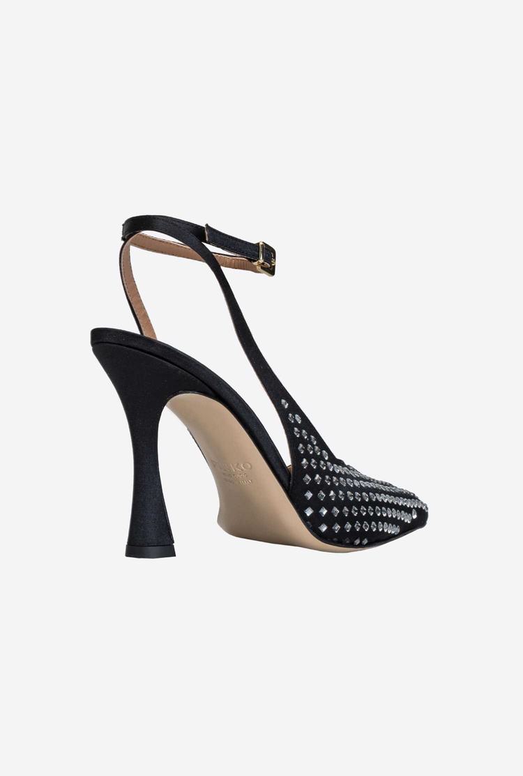 Women's Pinko Rhinestones Heels Black | Australia-84621909