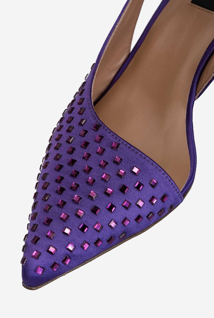 Women's Pinko Rhinestones Heels Purple | Australia-87561249