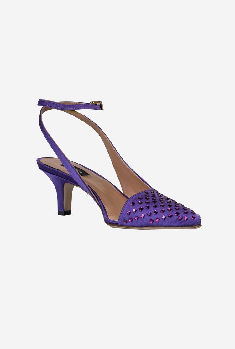 Women's Pinko Rhinestones Heels Purple | Australia-87561249