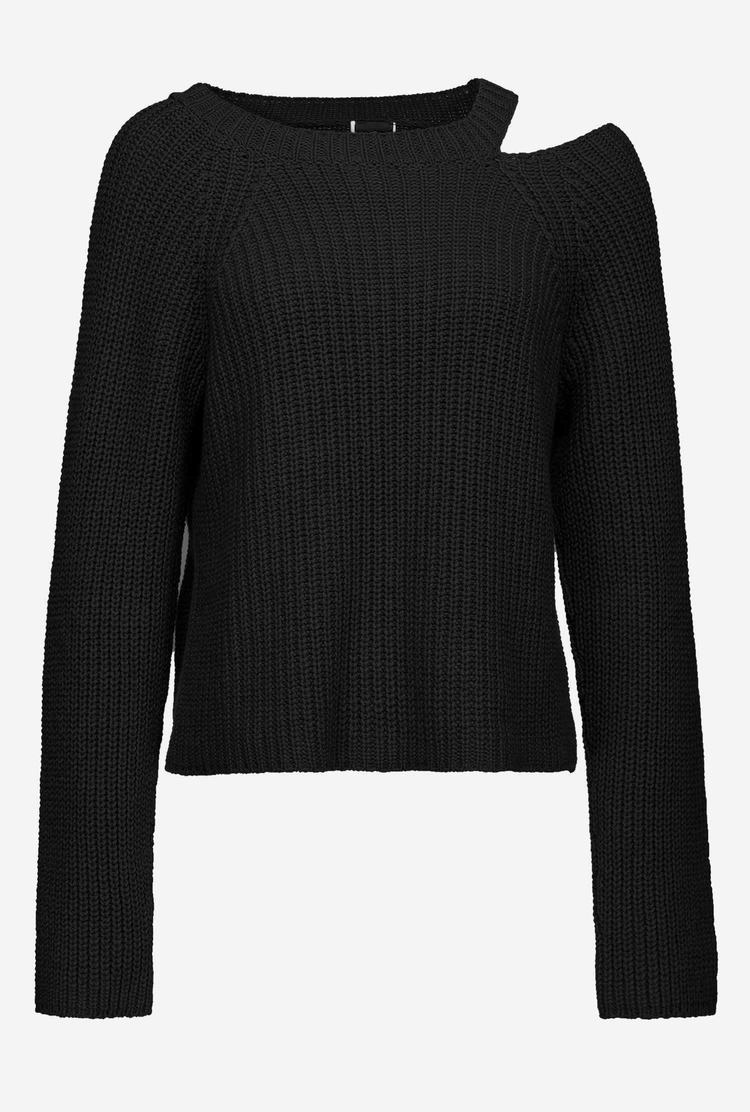 Women's Pinko Ribbed Cashmere Pullover Black | Australia-40387619