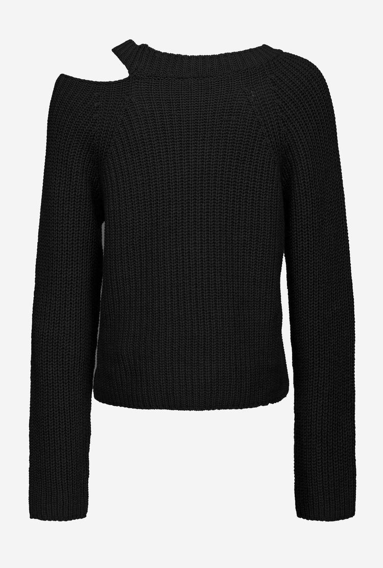 Women's Pinko Ribbed Cashmere Pullover Black | Australia-40387619