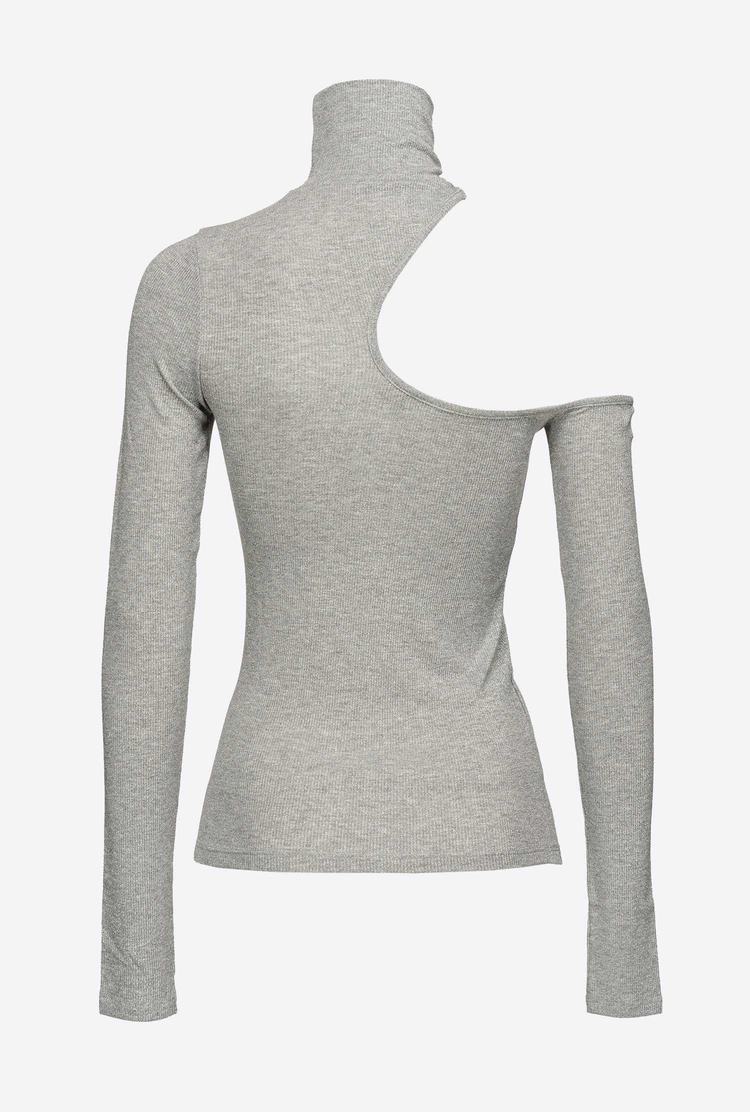 Women's Pinko Ribbed Lurex Sweaters Metal Silver | Australia-27164939