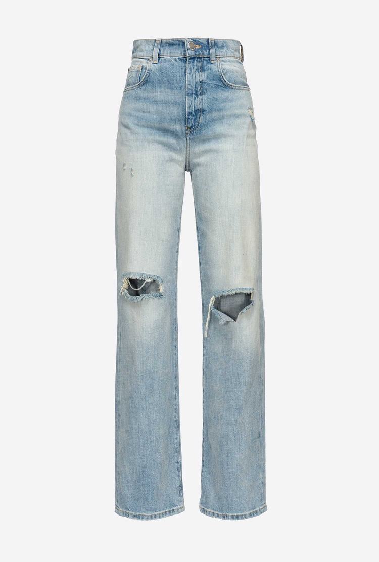 Women's Pinko Rips Jeans Grey Blue | Australia-79416539