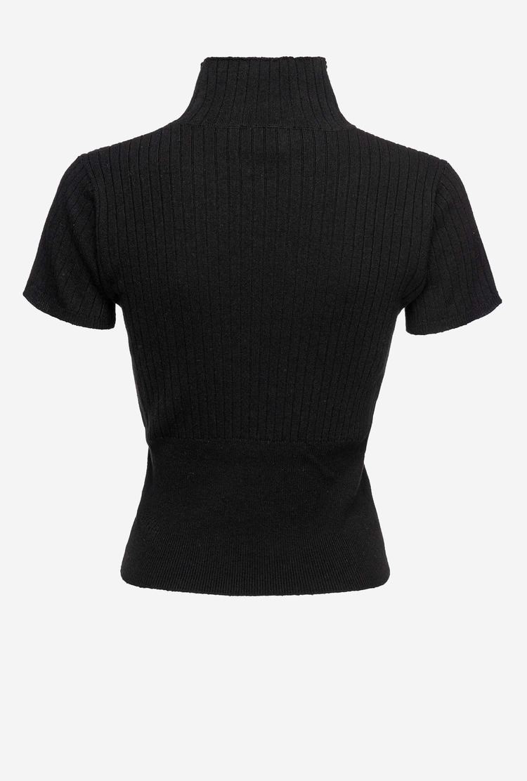 Women's Pinko Short-sleeved T Shirts Black | Australia-84607359