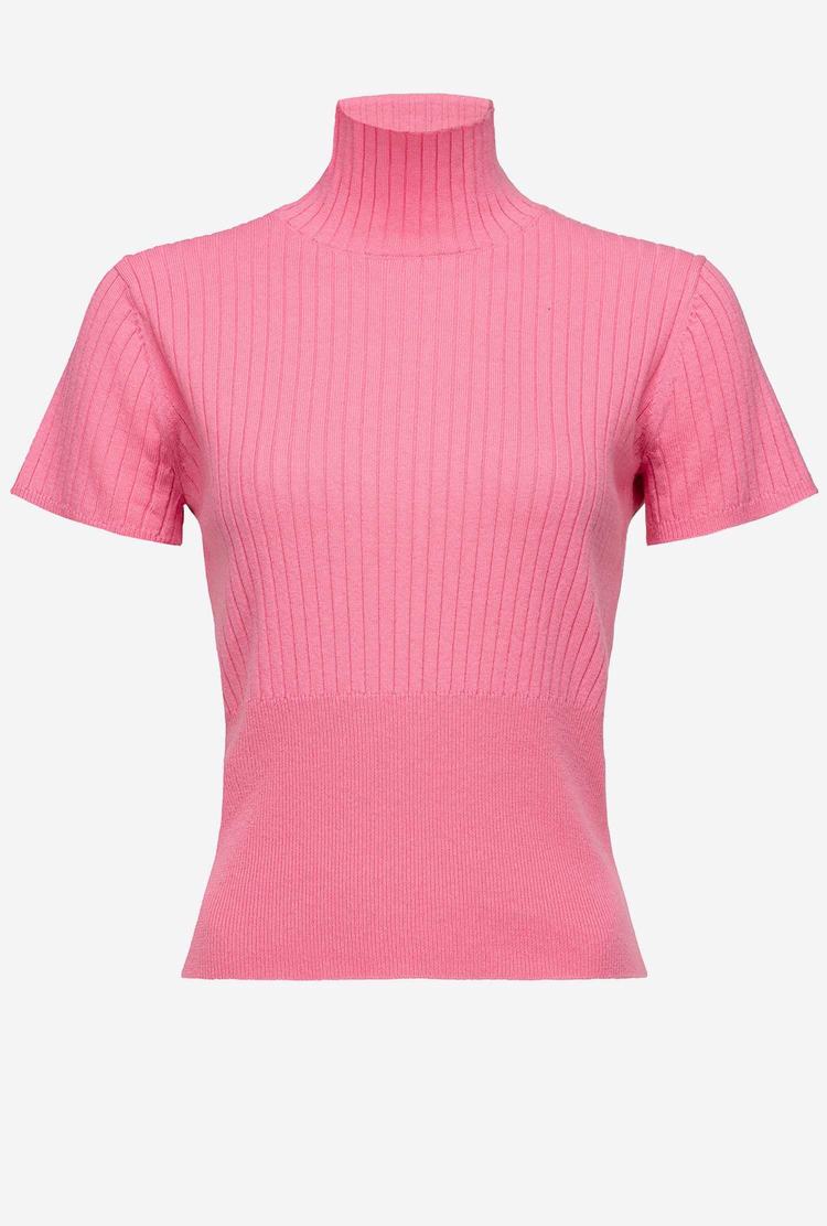 Women's Pinko Short-sleeved T Shirts Pink | Australia-20645989