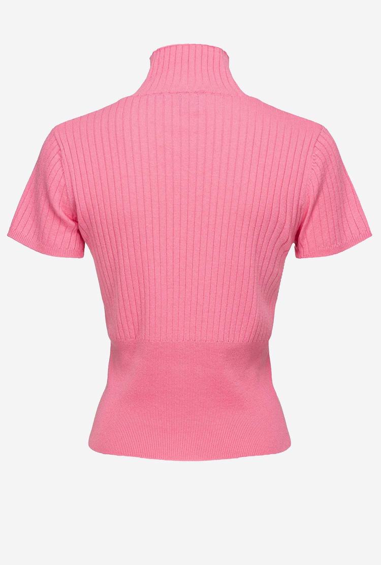 Women's Pinko Short-sleeved T Shirts Pink | Australia-20645989