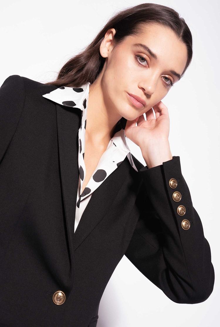 Women's Pinko Single-breasted Blazers Black | Australia-19342789