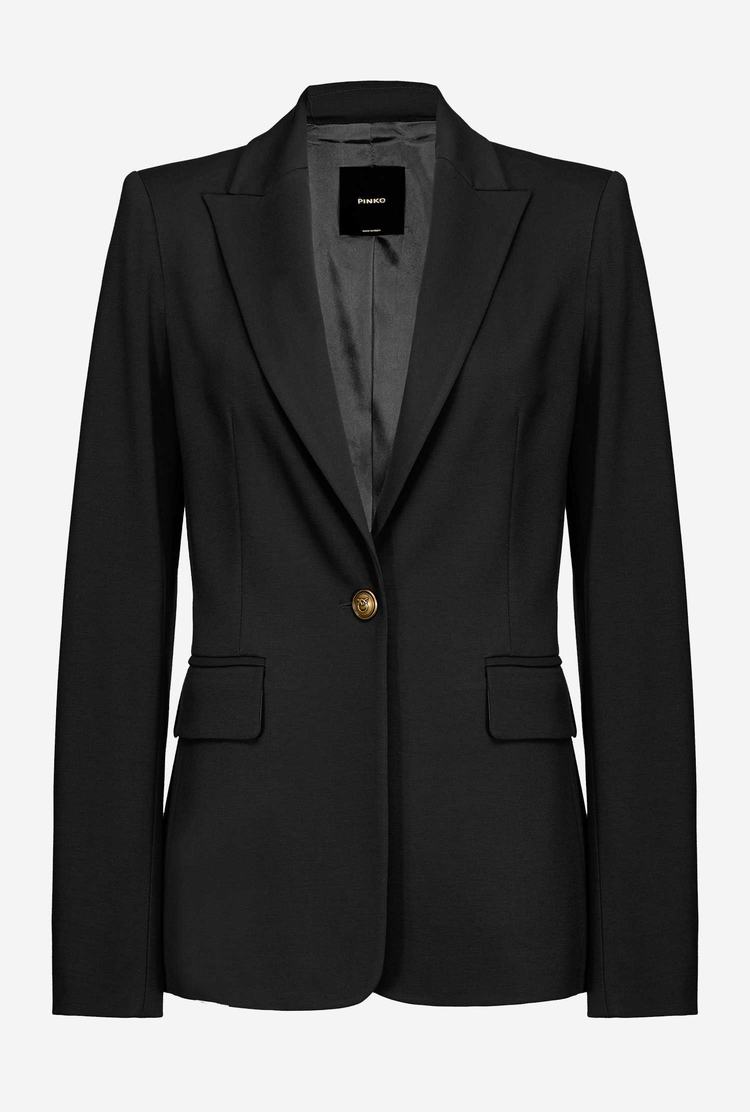 Women's Pinko Single-breasted Blazers Black | Australia-19342789