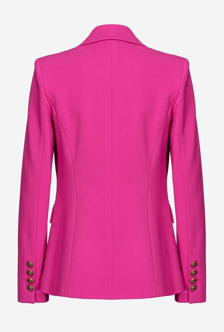 Women's Pinko Single-breasted Blazers Fuchsia | Australia-24387509