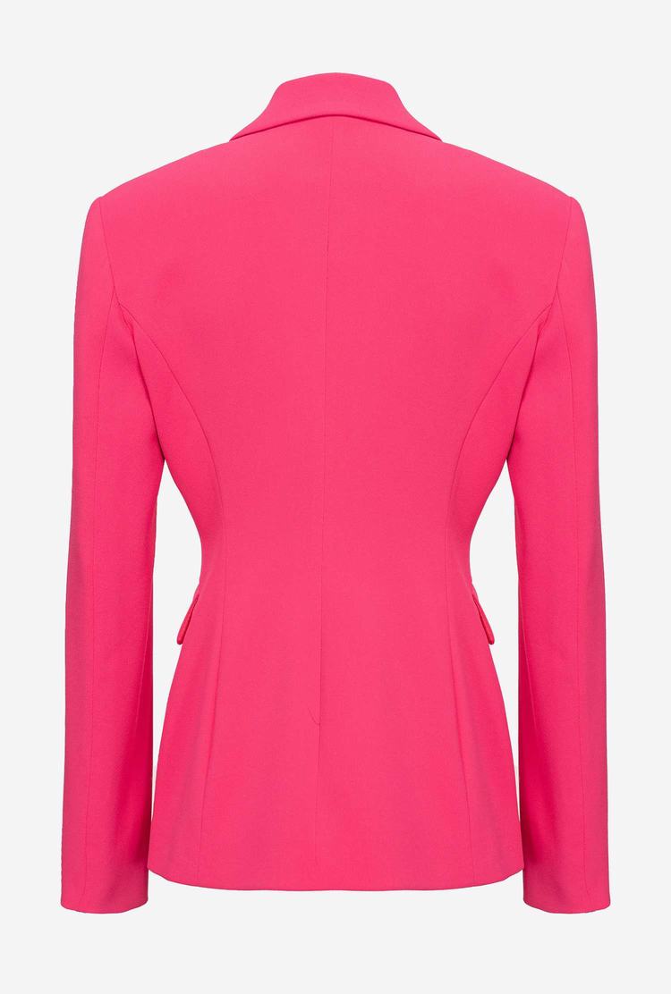 Women's Pinko Single-breasted Stretch Blazers Red | Australia-06429539