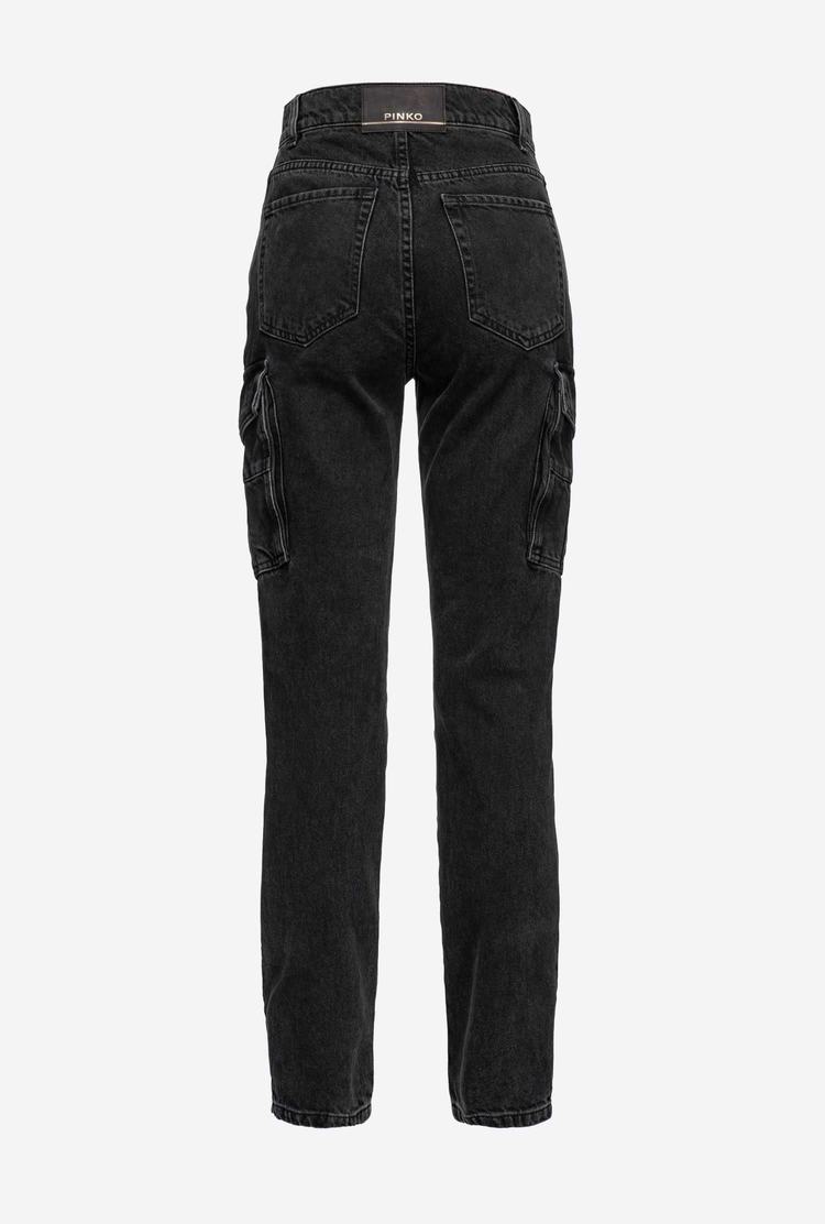 Women's Pinko Slim-fit Cargo Jeans Grey | Australia-36142879