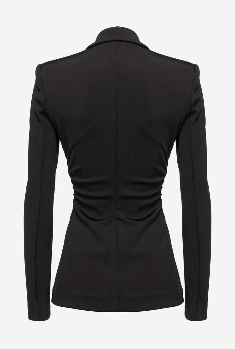 Women's Pinko Slim-fit In Technical Fabric Blazers Black | Australia-98026519