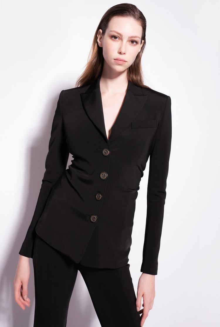 Women\'s Pinko Slim-fit In Technical Fabric Blazers Black | Australia-98026519