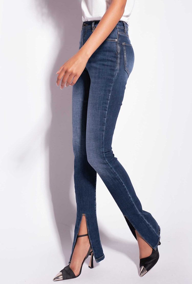 Women's Pinko Slit Jeans Blue | Australia-74651209