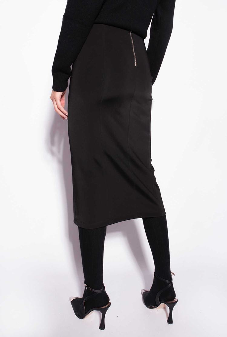 Women's Pinko Slit Skirts Black | Australia-08731599