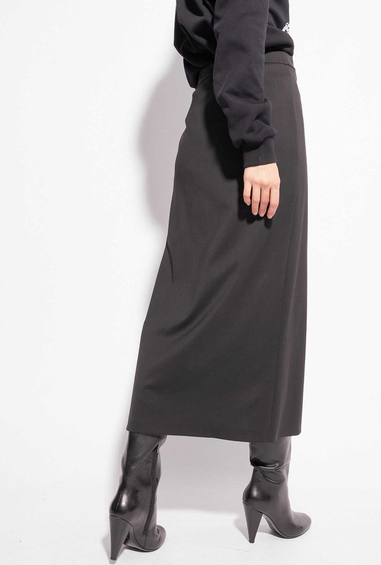 Women's Pinko Slit Skirts Black | Australia-14365709