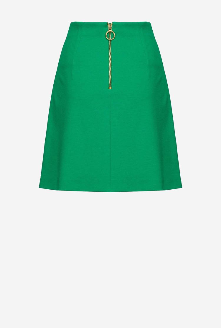 Women's Pinko Slit Skirts Green | Australia-12406739