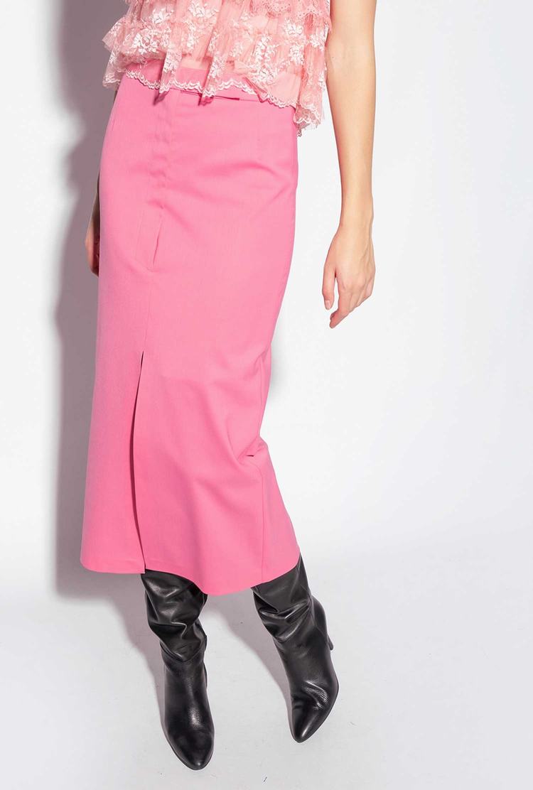 Women's Pinko Slit Skirts Pink | Australia-75340299