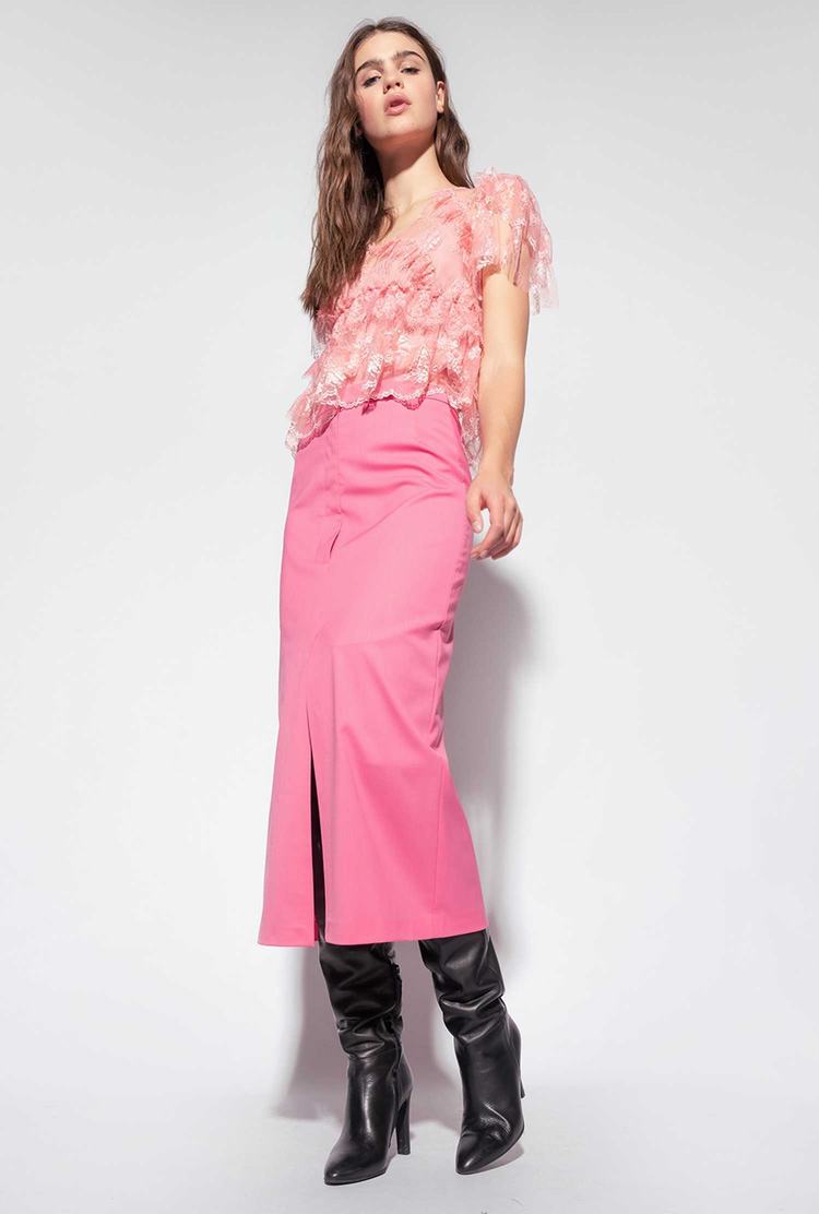 Women's Pinko Slit Skirts Pink | Australia-75340299