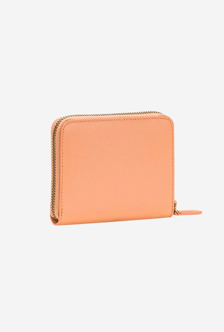 Women's Pinko Small Zip-around Leather Wallets Gold | Australia-39415709