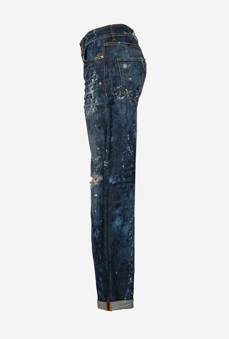 Women's Pinko Spotted Boyfriend Jeans Blue | Australia-68430979