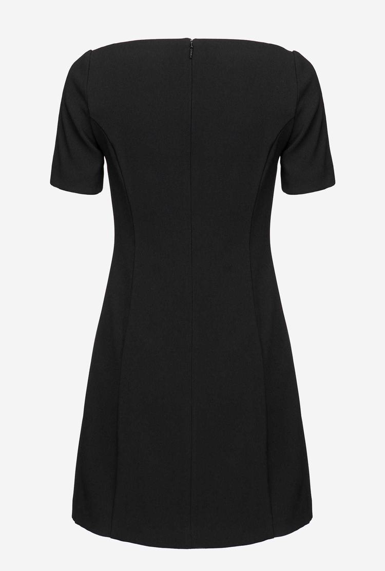 Women's Pinko Square Neckline Dress Black | Australia-30914659