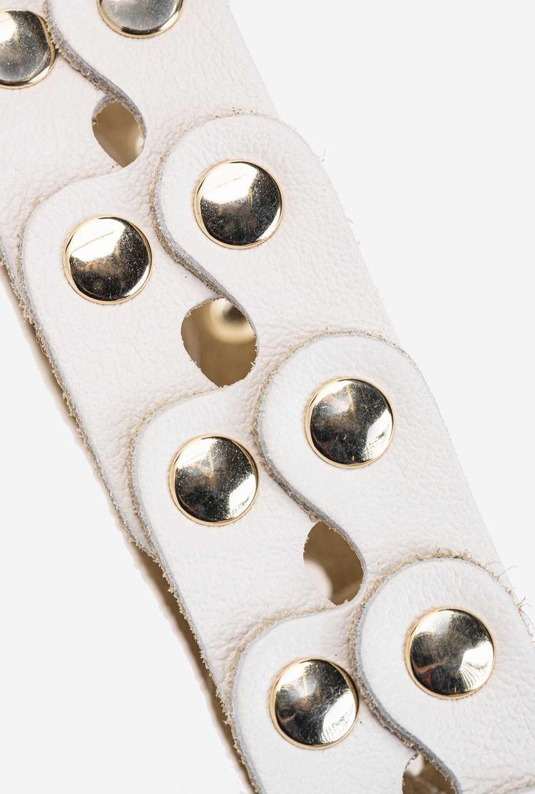 Women's Pinko Studs Belts White Gold | Australia-38624919