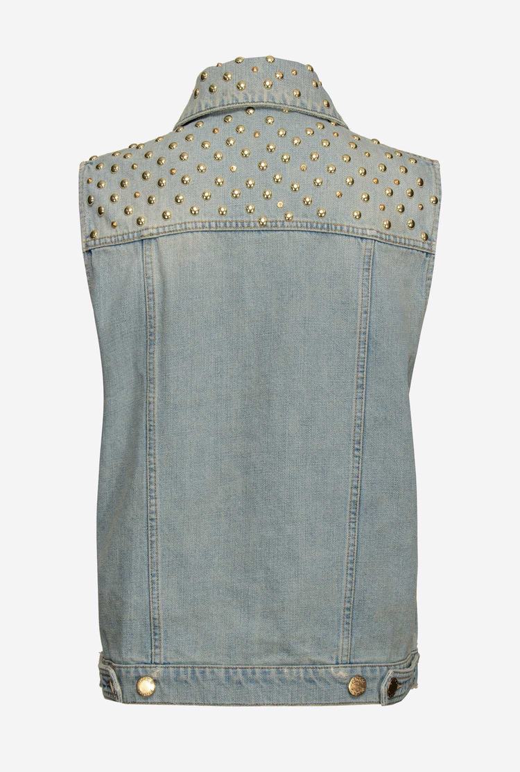 Women's Pinko Studs Vest Blue | Australia-49085639