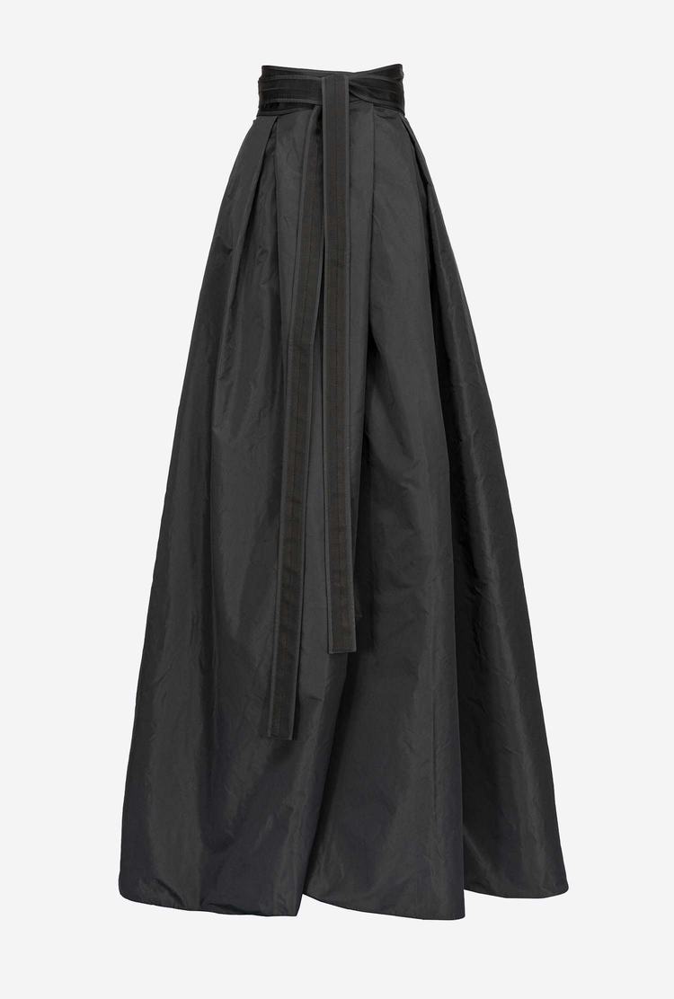 Women's Pinko Taffeta Maxi Skirts Black | Australia-98437129