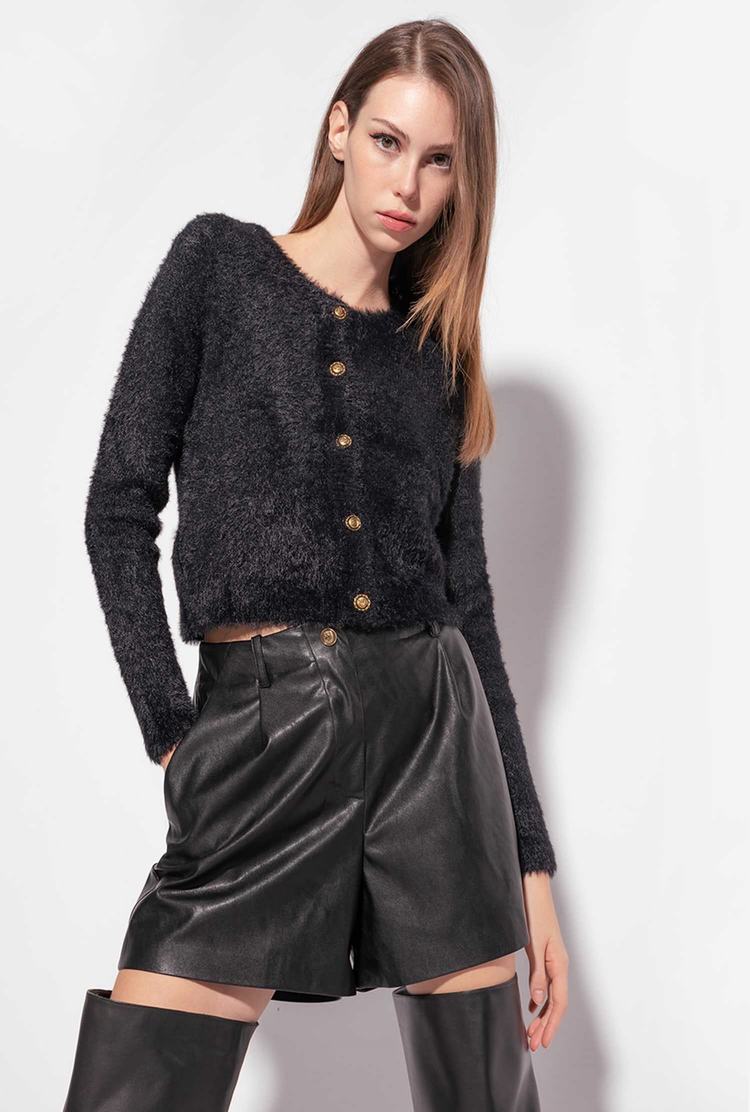 Women's Pinko Teddy Cardigan Black | Australia-40136259