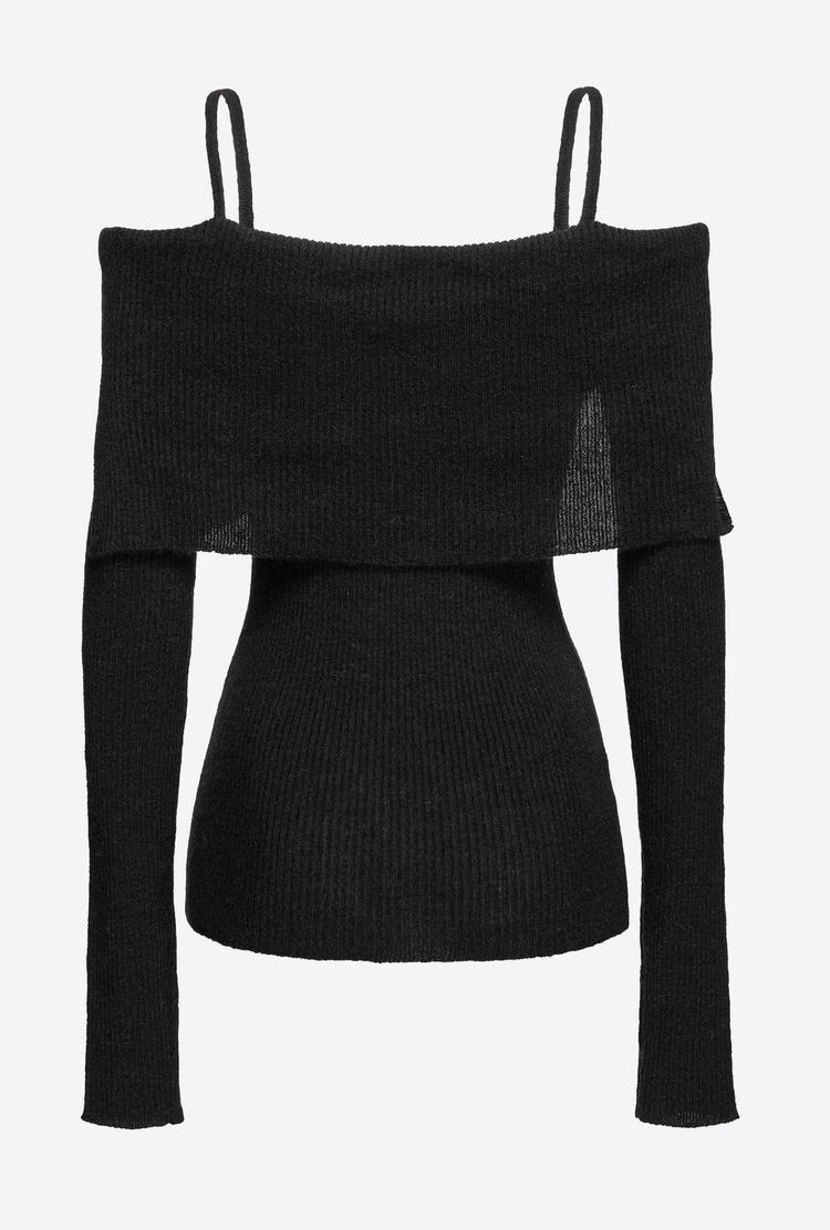 Women's Pinko Thin Shoulder Straps Sweaters Black | Australia-75821969