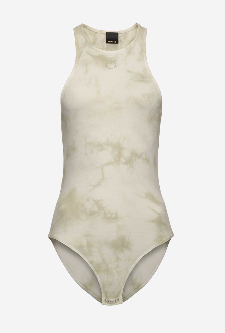 Women's Pinko Tie-dye Jersey Bodysuit Silver | Australia-25673189