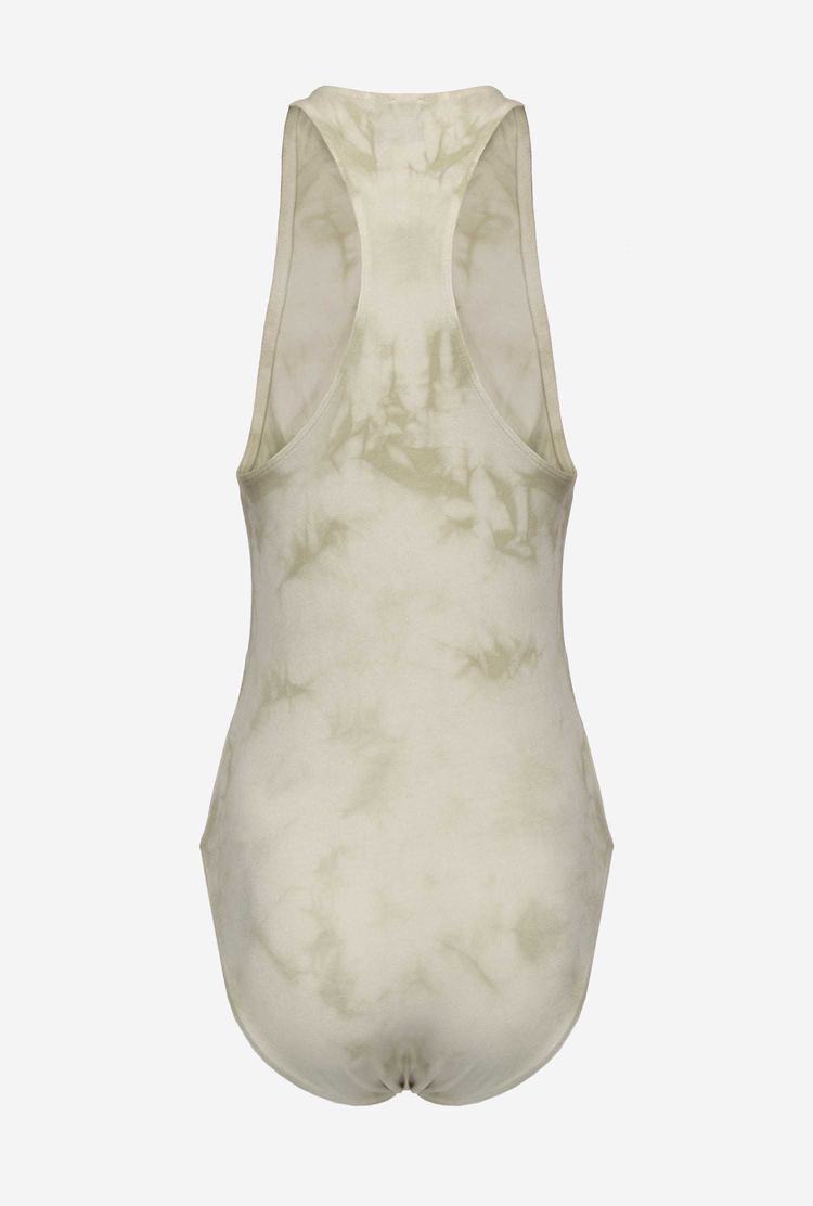 Women's Pinko Tie-dye Jersey Bodysuit Silver | Australia-25673189