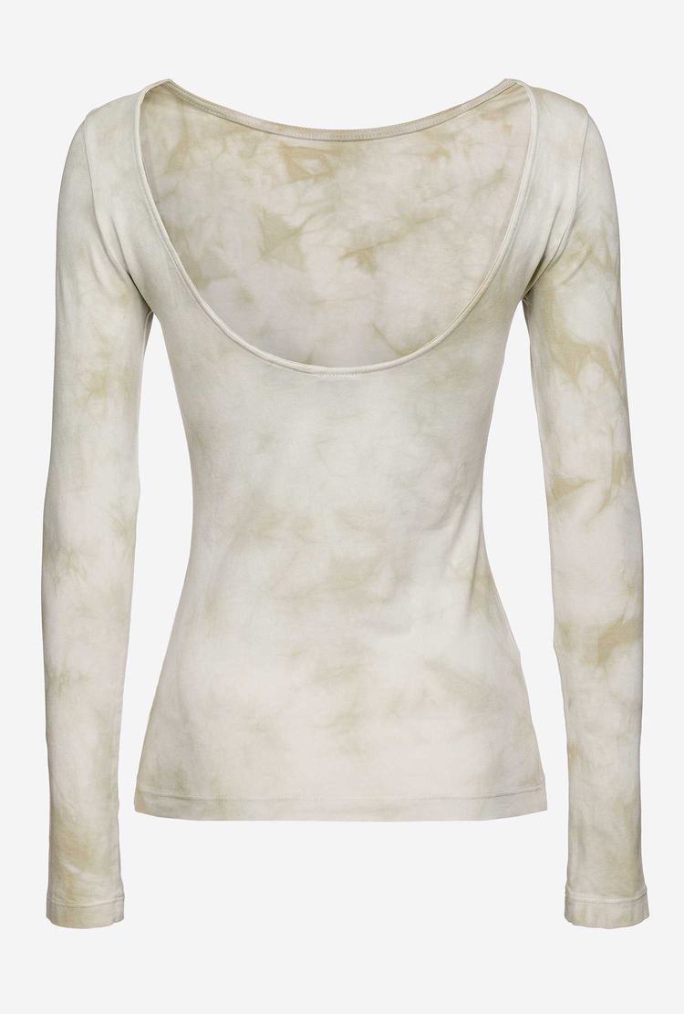 Women's Pinko Tie-dye Jersey Sweaters Silver | Australia-60398579