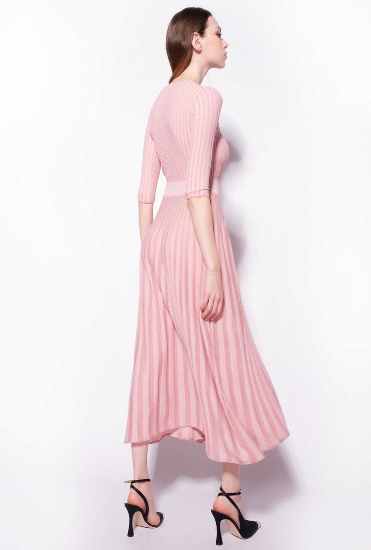 Women's Pinko Two-tone Knit Midi Dress Pink | Australia-53890429