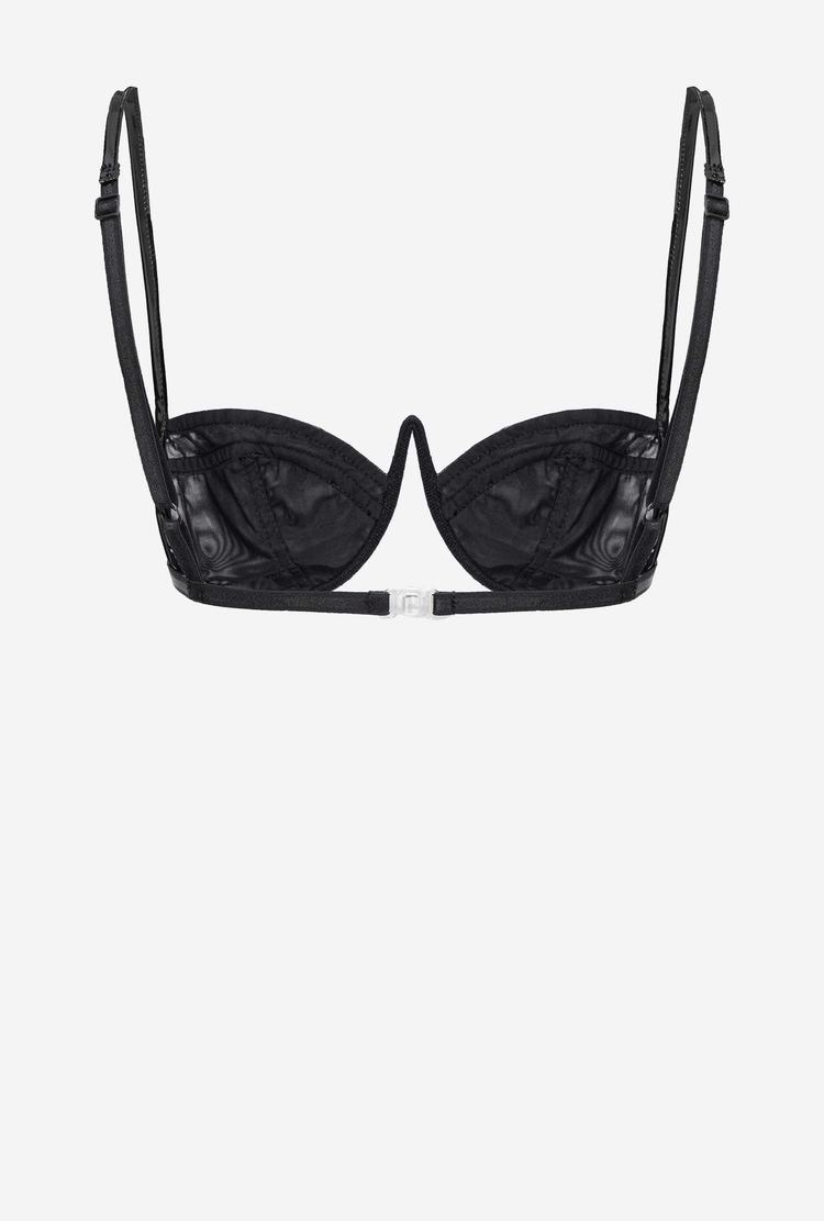 Women's Pinko Vinyl Details Lingerie Black | Australia-02731989