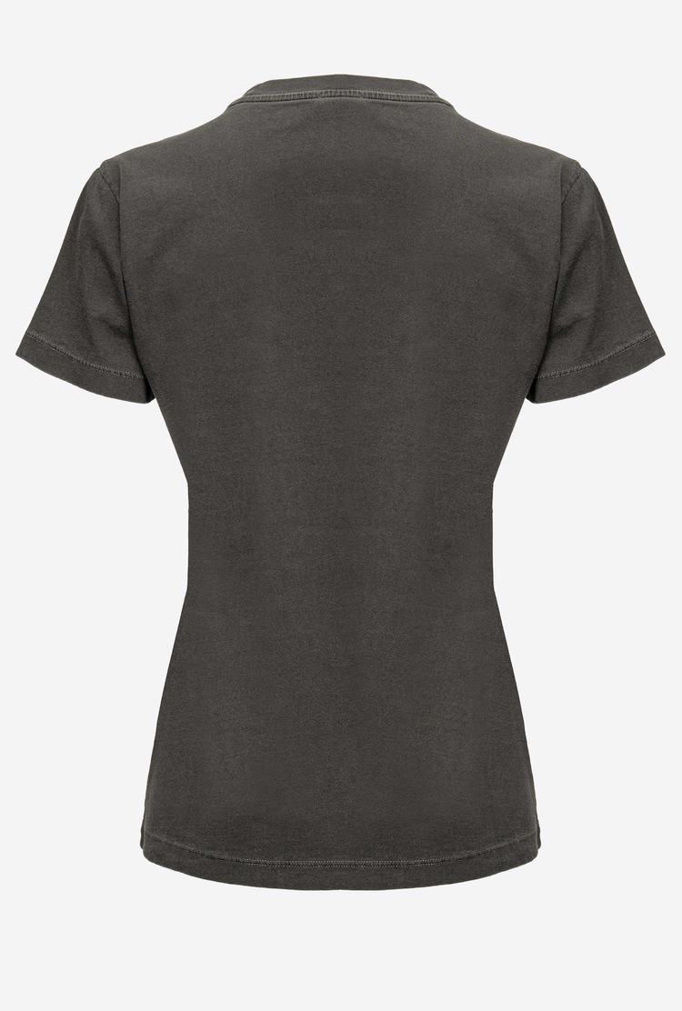 Women's Pinko Wanted Print T Shirts Grey | Australia-42359169