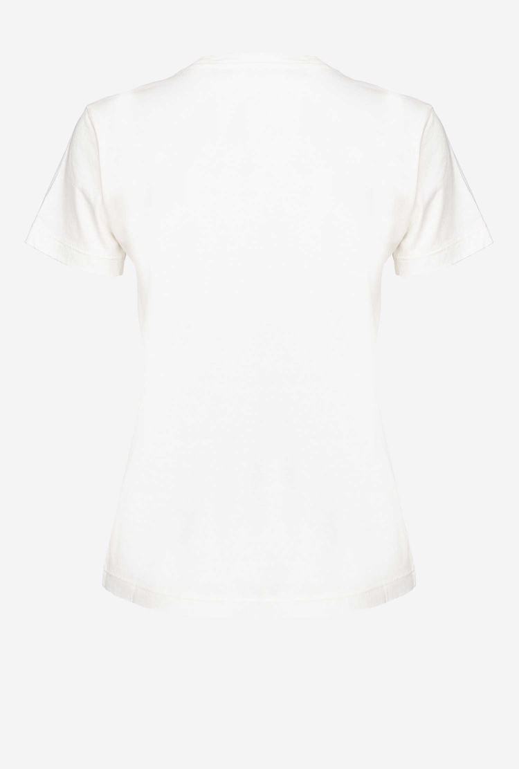 Women's Pinko Wanted Print T Shirts White | Australia-28751909