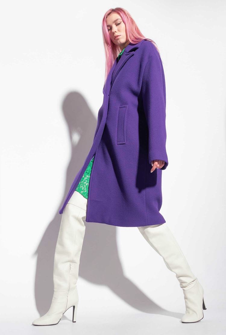 Women's Pinko Washed Cloth Coats Purple | Australia-07139689