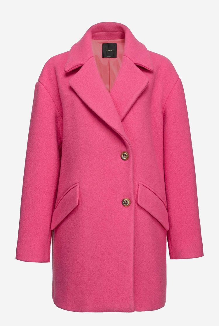 Women's Pinko Washed Cloth Coats Red | Australia-79215489