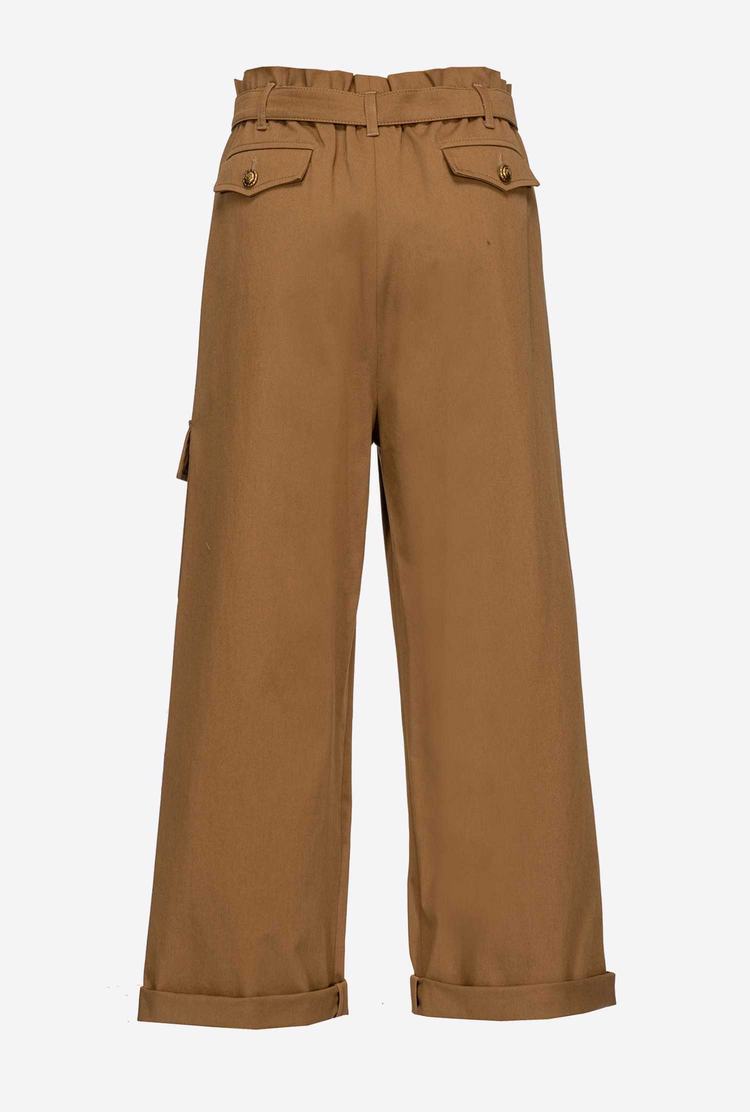 Women's Pinko Wide-leg Cargo Pants Green | Australia-43916589