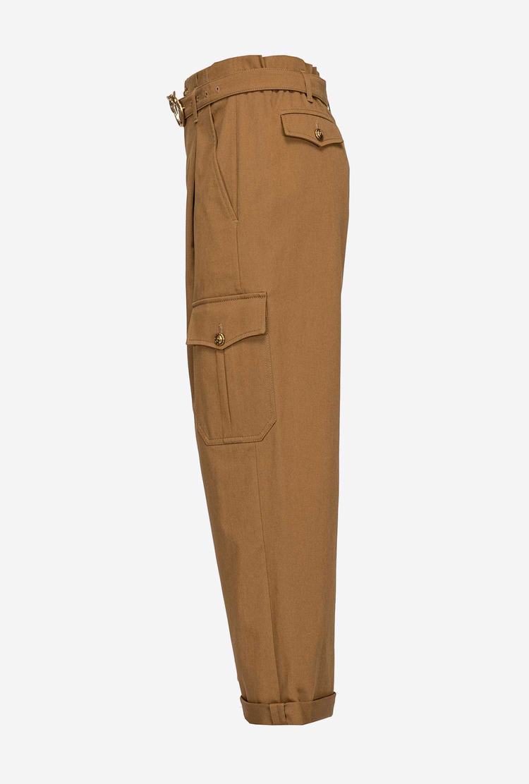 Women's Pinko Wide-leg Cargo Pants Green | Australia-43916589