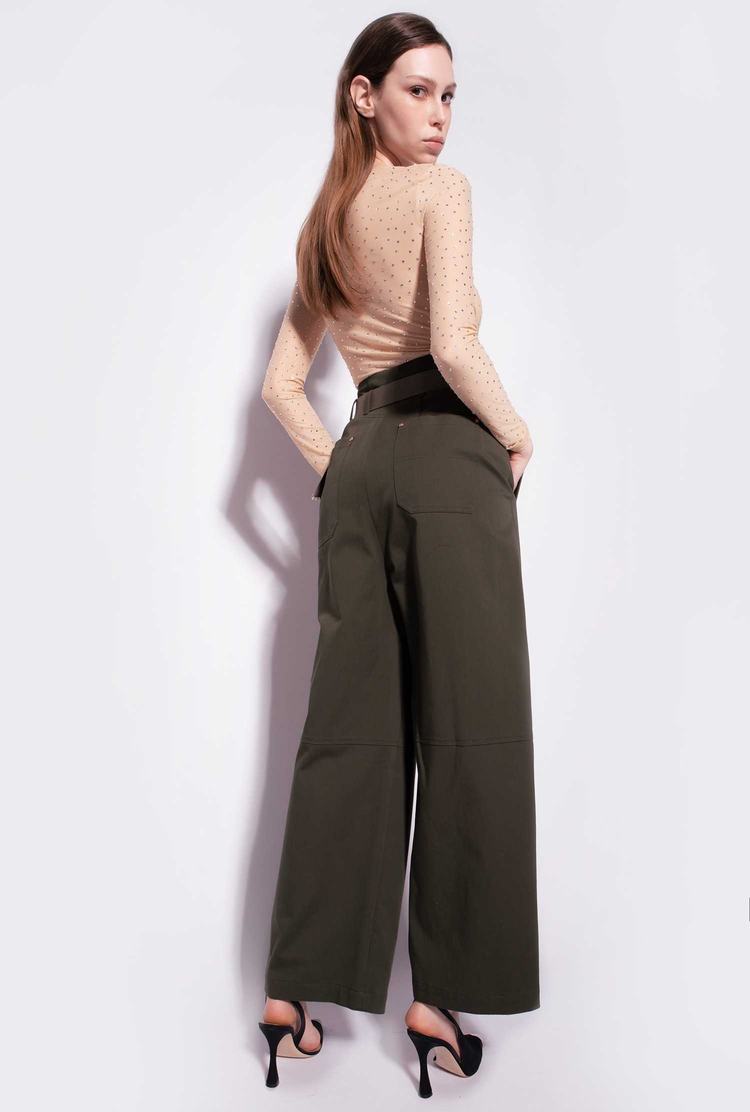 Women's Pinko Wide-leg Pants Green | Australia-15260399