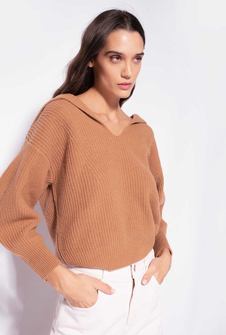 Women\'s Pinko Wide-neck Pullover Brown | Australia-13540969