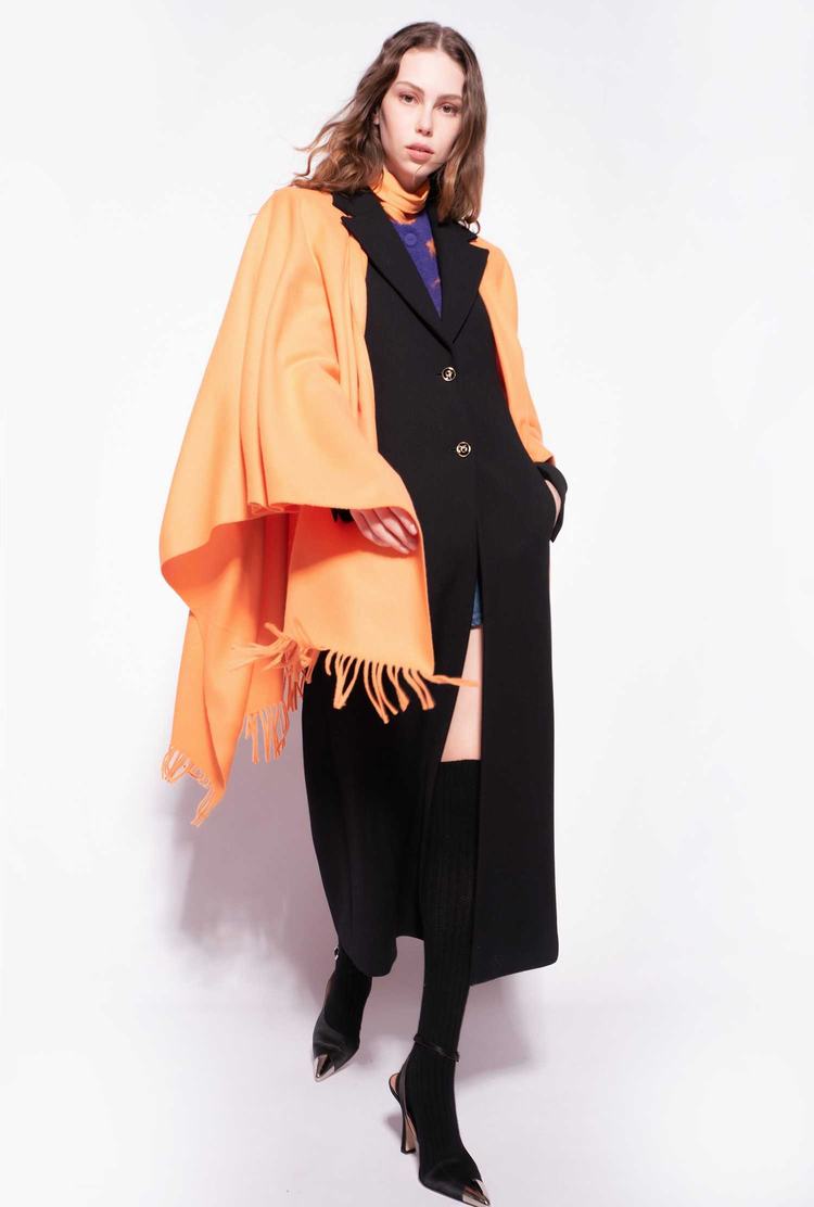 Women's Pinko Wool Poncho Scarves Orange | Australia-30951829