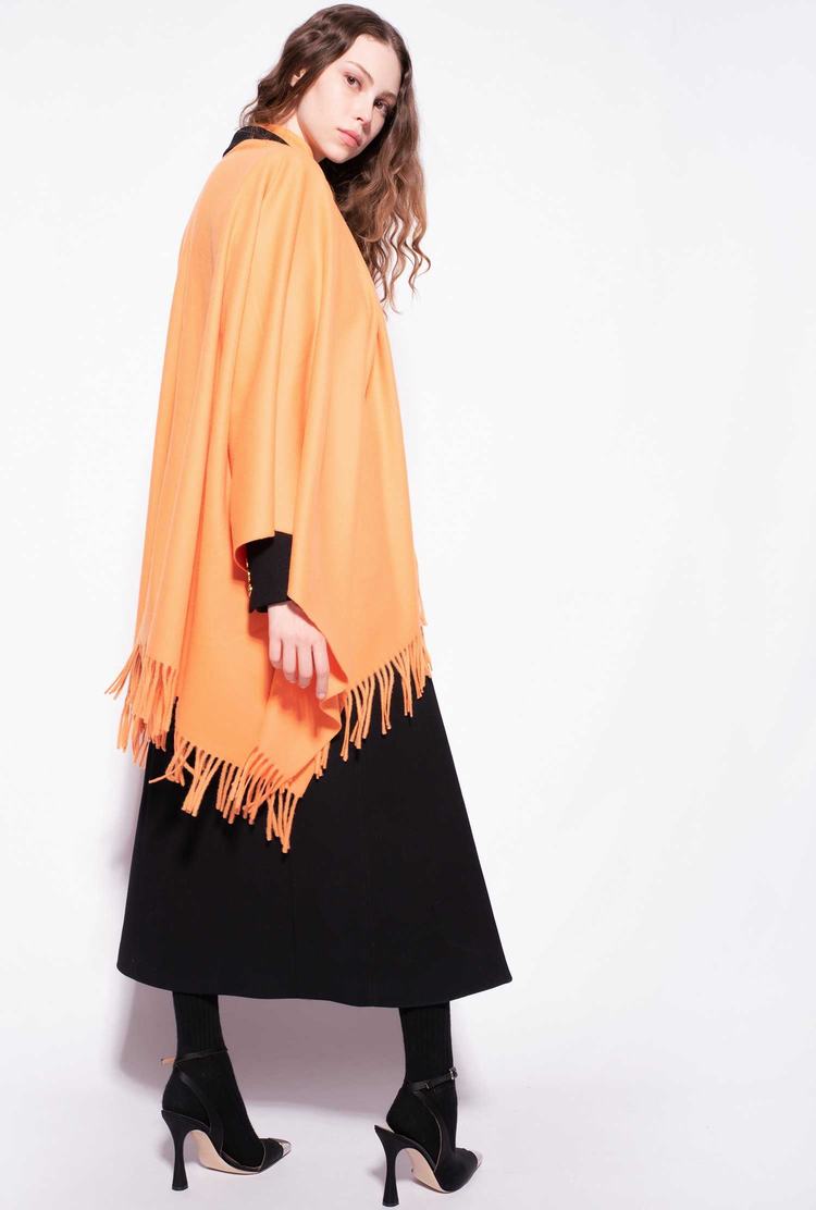 Women's Pinko Wool Poncho Scarves Orange | Australia-30951829