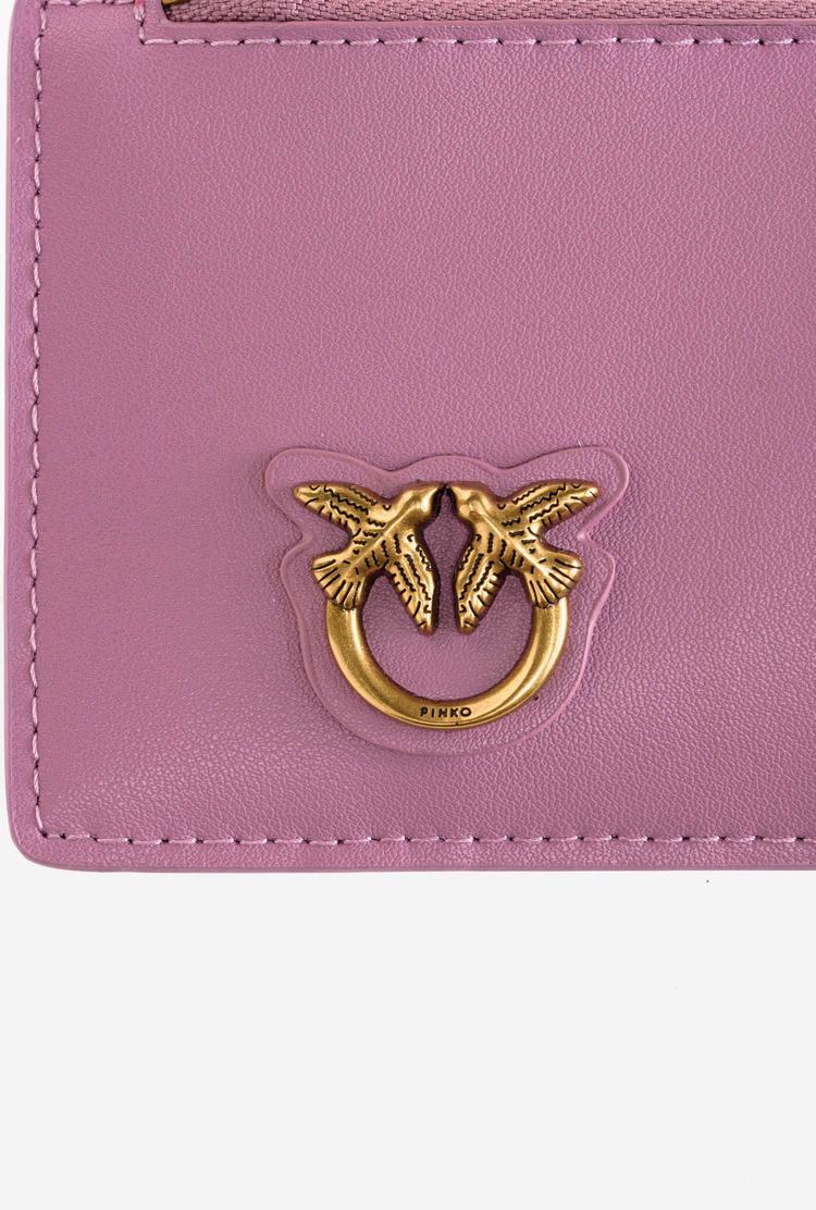 Women's Pinko Zipped Card Holder Purses Pink Gold | Australia-75162489