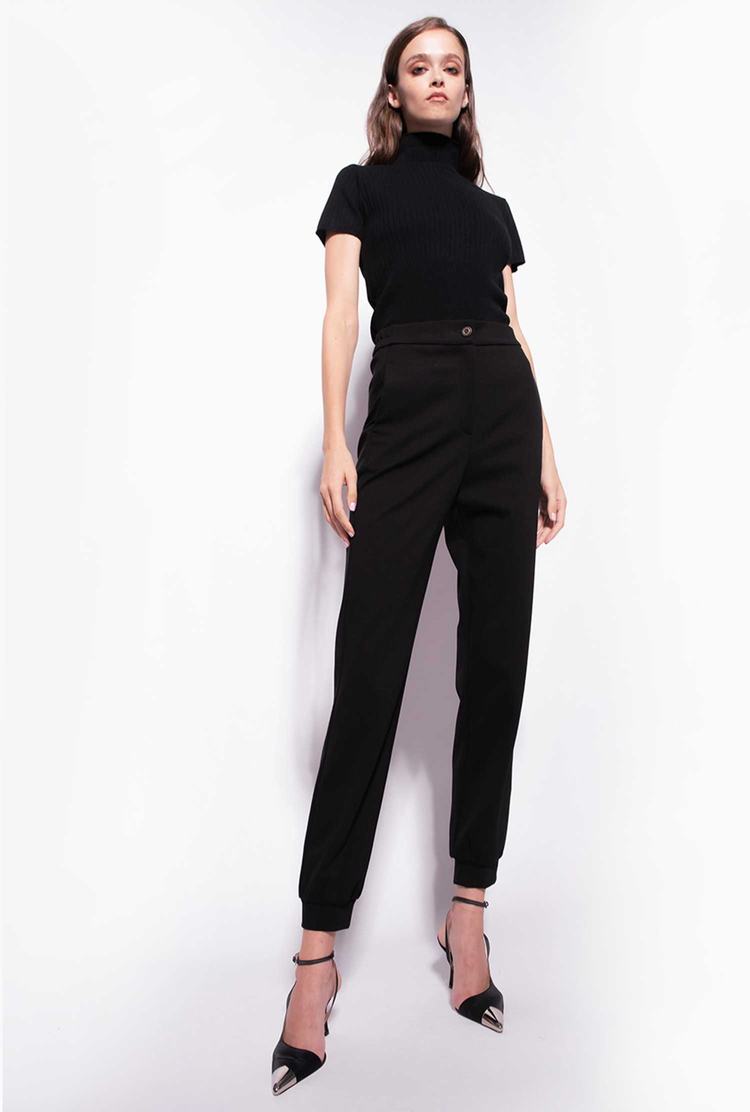 Women's Pinko Ankle Cuffs Pants Black | Australia-97602839