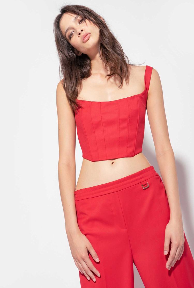 Women's Pinko Bustier Bandeau Red | Australia-93041629